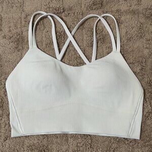 EXCELLENT Lululemon Like A Cloud Ribbed Longline Yoga Sports Bra B/C Cup Bone 8